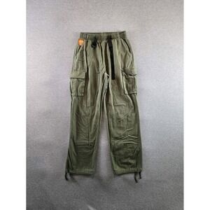 Spitfire Bighead Pants Mens M Green Ripstop Cargo Belted Baggy Fit Y2K Skater